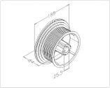 Ролки за лифтово въже, HL max. 1370мм., H=4800мм., за тръба 1", max. 500кг.