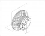 Ролки за лифтово въже, HL max. 3050мм., H=5050мм., за тръба 1", max. 500кг.